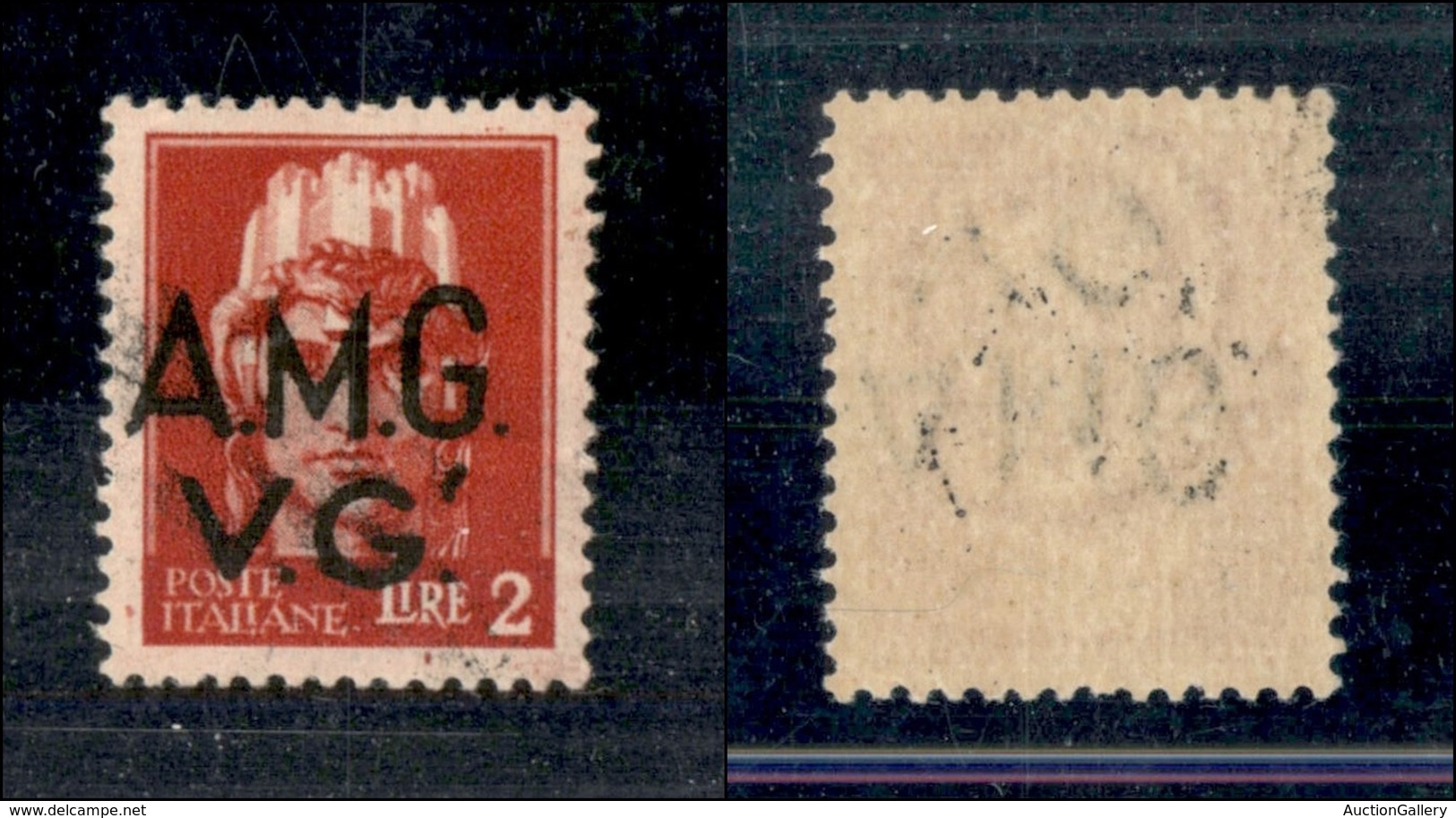 1620 TRIESTE - AMG-VG - 1945/1947 - 2 Lire Imperiale Soprastampato (9hk) - Soprastampa Fortemente Spostata A Sinistra -  - Other & Unclassified