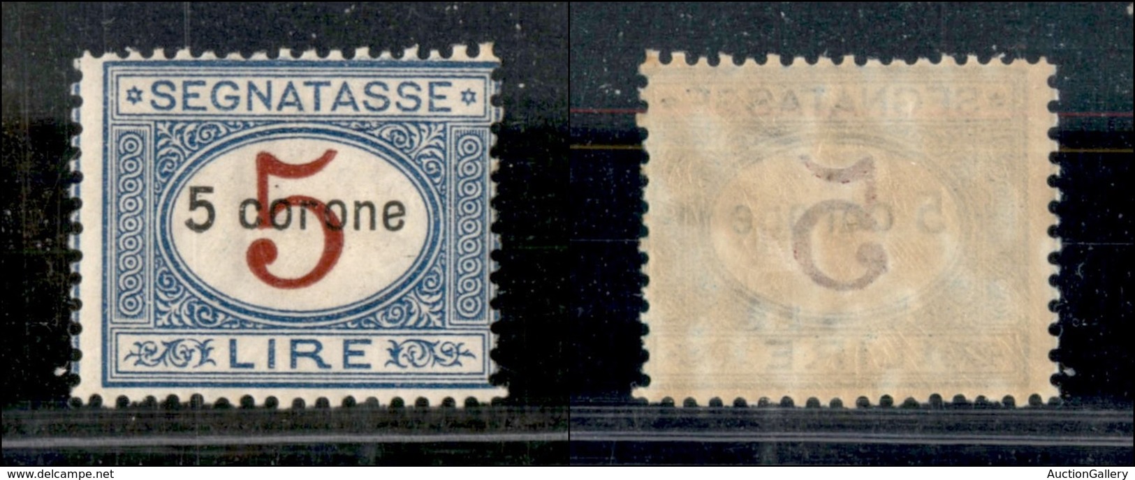 1663 OCCUPAZIONI - DALMAZIA - 1922 - 5 Corone Su 5 Lire Segnatasse (4) - Nuovo Con Gomma (90) - Other & Unclassified