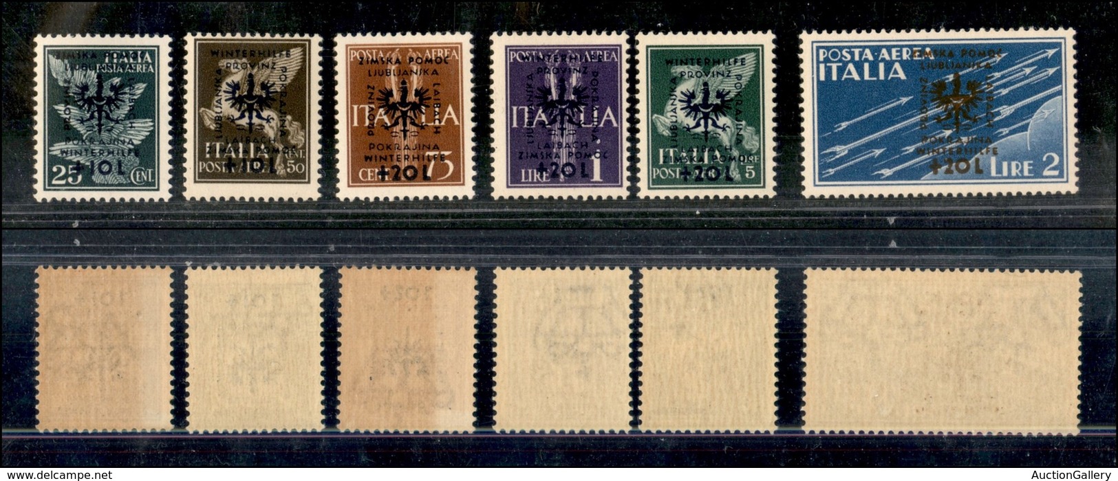 1679 OCCUPAZIONI - OCC. TEDESCA LUBIANA - 1944 - Soprastampati Beneficenza Invernale (20/25) - Serie Completa Di 6 Valor - Other & Unclassified