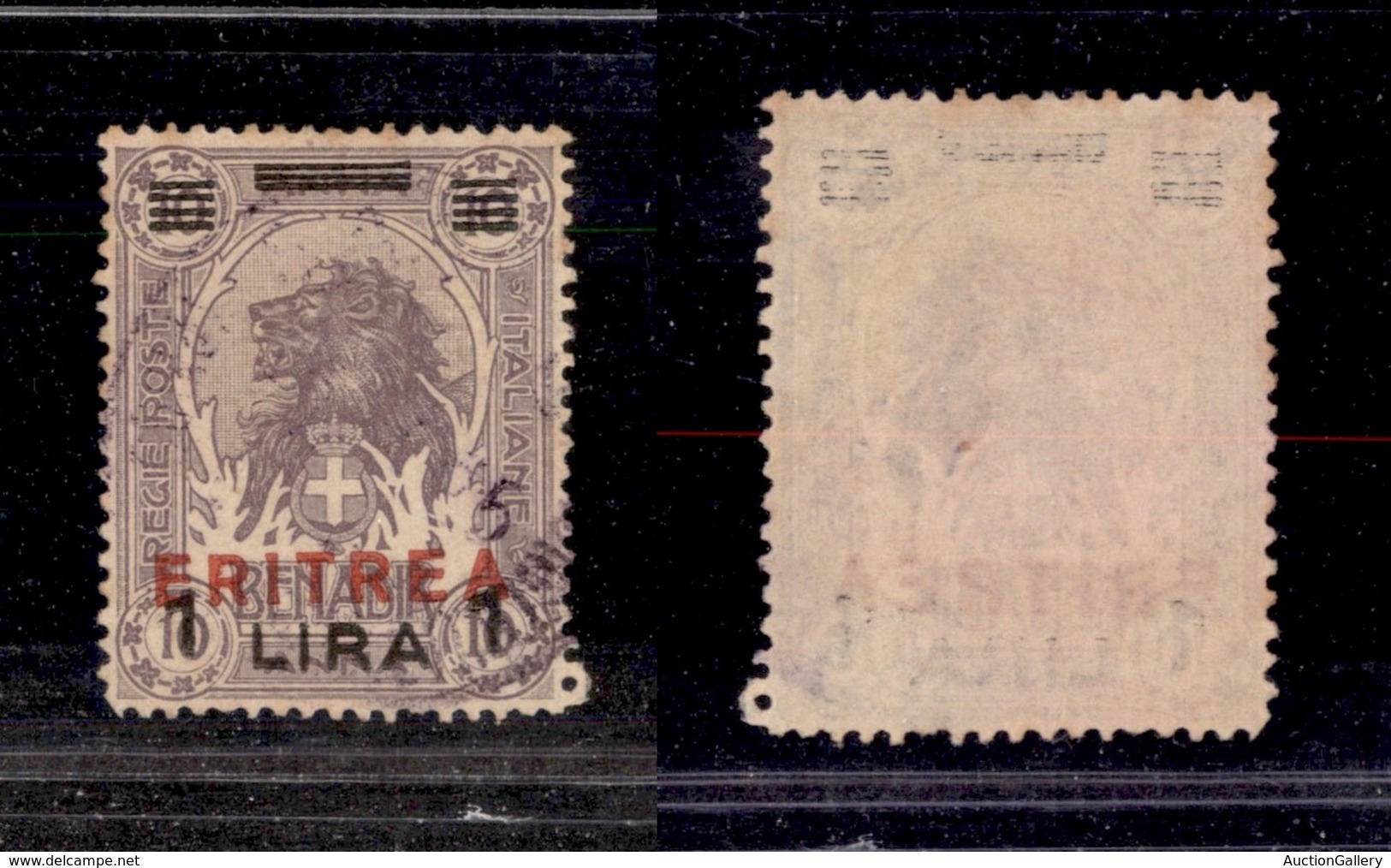 1771 COLONIE - ERITREA - 1924 - 1 Lira Su 10 Anna (86) - Usato (35) - Other & Unclassified
