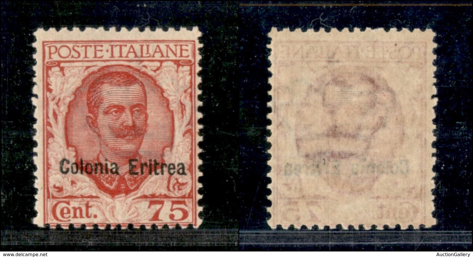 1774 COLONIE - ERITREA - 1928/1929 - 75 Cent Floreale Soprastampato (125) - Gomma Integra (350) - Other & Unclassified