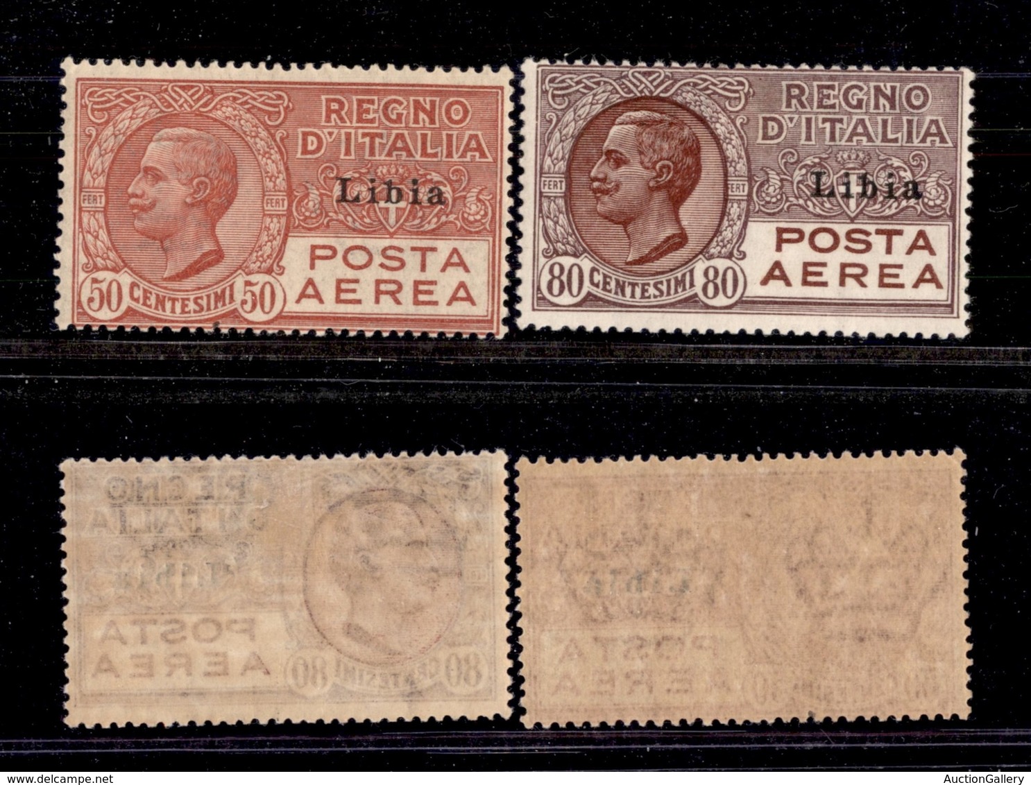 1837 COLONIE - LIBIA - 1928/1929 - Posta Aerea Soprastampati (1/2) - Serie Completa Di 2 Valori - Nuovi Con Gomma (120) - Other & Unclassified