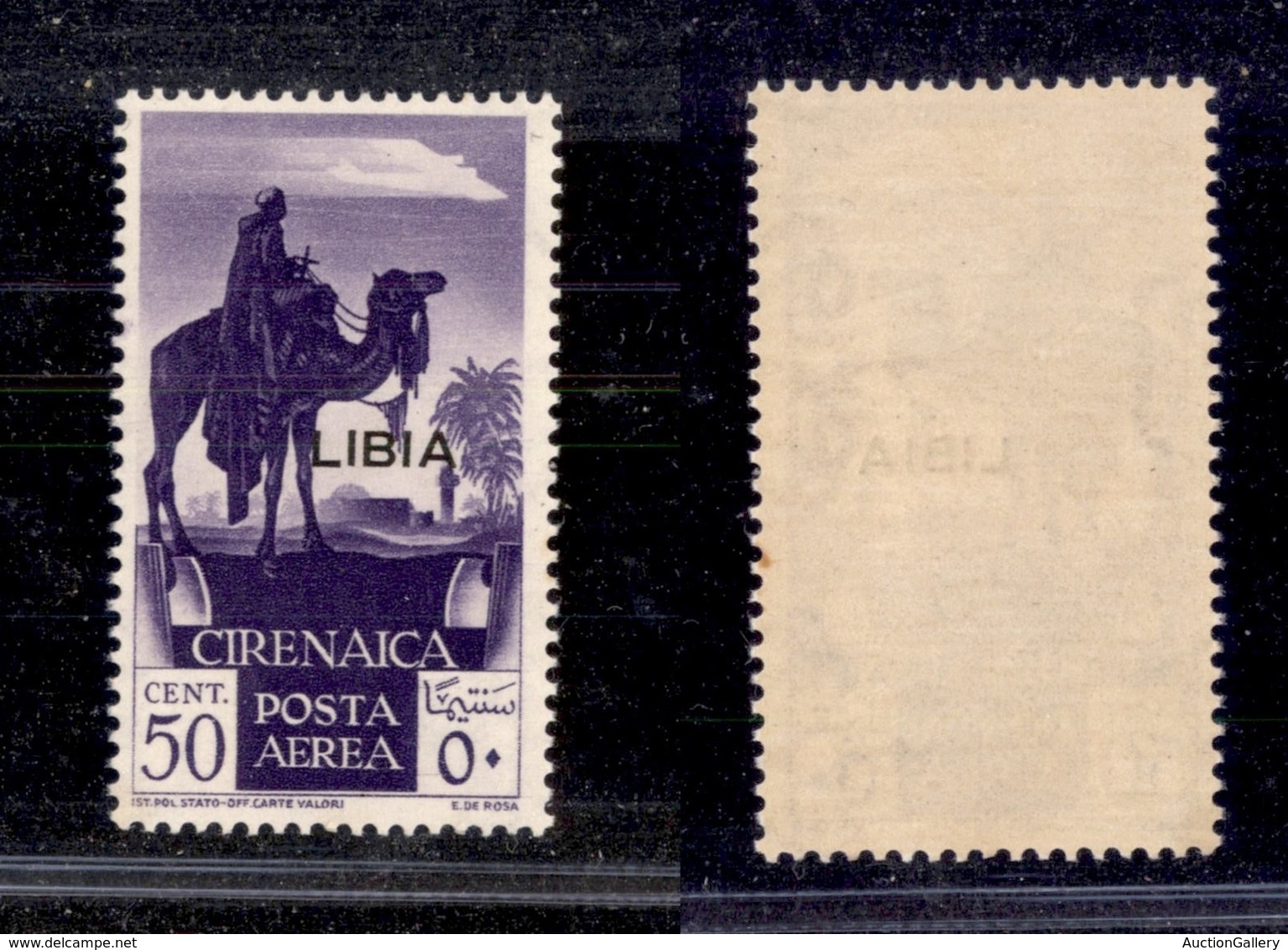 1839 COLONIE - LIBIA - 1936 - 50 Cent Posta Aerea Cirenaica Soprastampato (27) - Gomma Integra (150) - Other & Unclassified