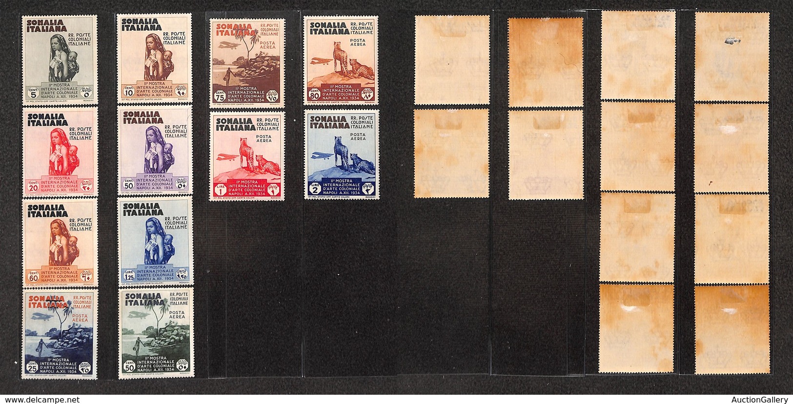 2101 COLONIE - SOMALIA - 1934 - 2° Mostra D'Arte Coloniale (193/198 + A1/A6) - Serie Completa Di 12 Valori PO+PA - Nuovi - Other & Unclassified