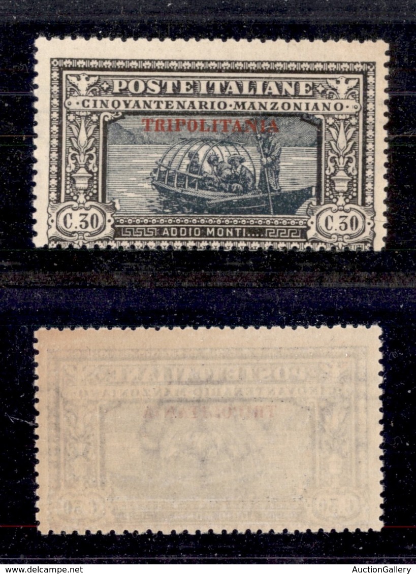 2109 COLONIE - TRIPOLITANIA - 1924 - 30 Cent Manzoni Soprastampato (13) - Gomma Integra (37) - Other & Unclassified