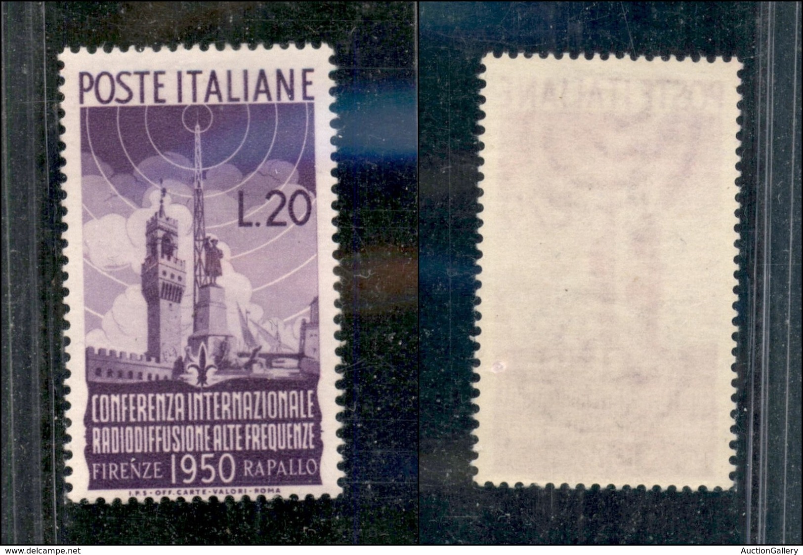 2163 REPUBBLICA - REPUBBLICA - 1950 - 20 Lire Radiodiffusione (623) - Gomma Integra (30) - Other & Unclassified