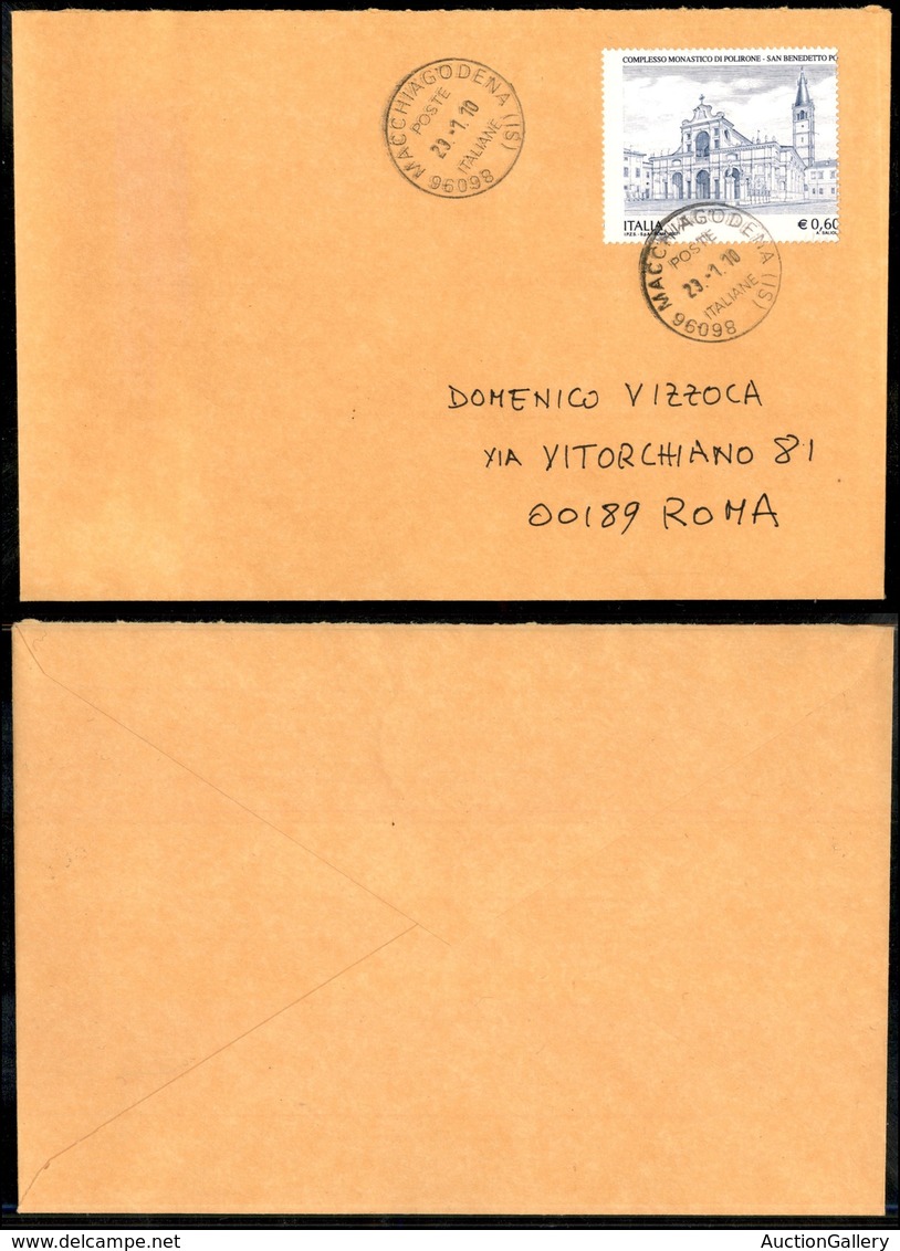 2233 REPUBBLICA - REPUBBLICA - 0,60 Euro Polirone (2972) - Dentellatura Verticale Spostata - Busta Da Siena A Roma Del 2 - Other & Unclassified