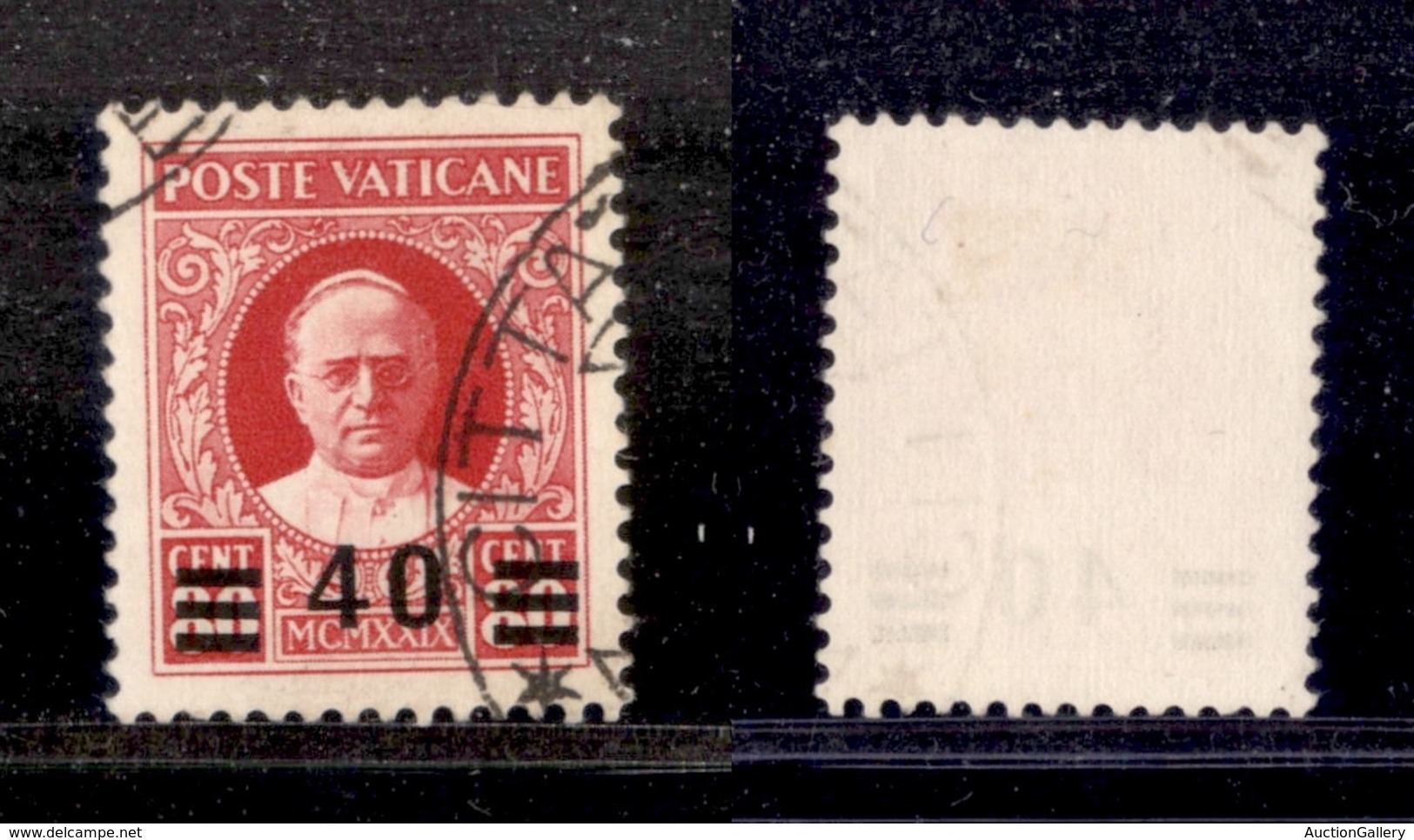 2259 VATICANO - VATICANO - 1934 - 40 Cent Su 80 Cent Provvisori (35) - Usato - Other & Unclassified