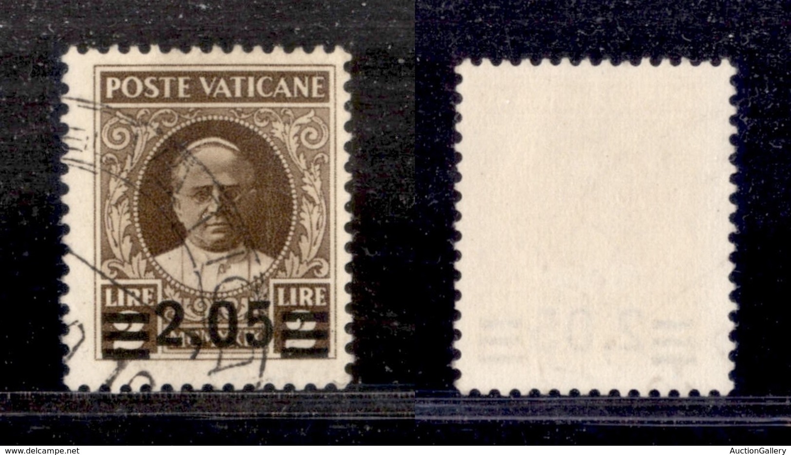 2260 VATICANO - VATICANO - 1934 - 2,05 Su 2 Lire Provvisori (37) - Usato - Other & Unclassified