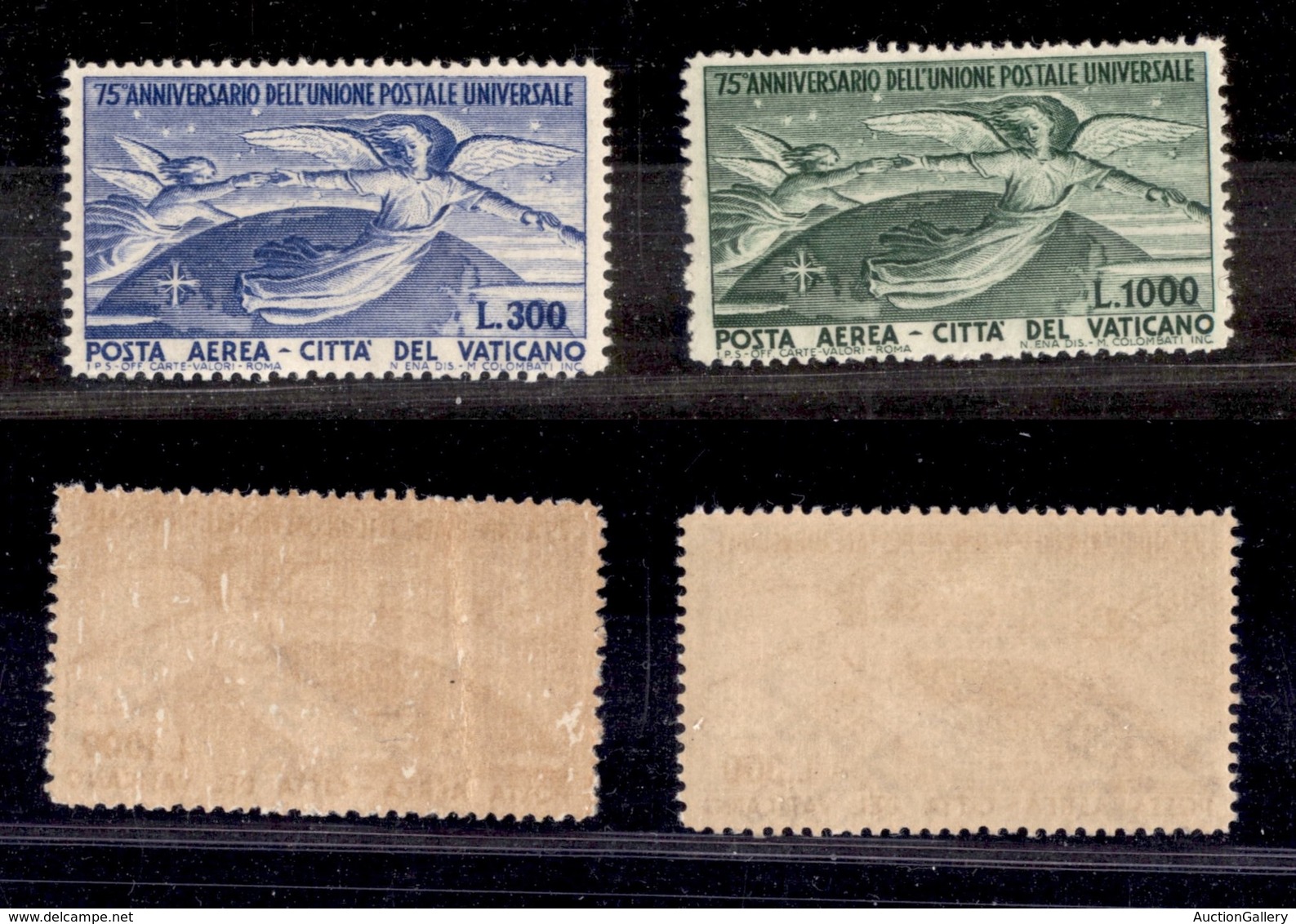 2280 VATICANO - VATICANO - 1949 - UPU Posta Aerea (18/19) - Serie Completa Di 2 Valori - Gomma Integra - Other & Unclassified