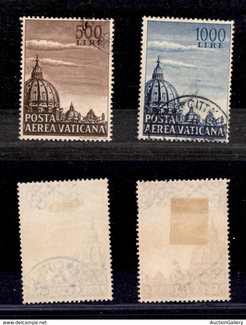 2284 VATICANO - VATICANO - 1953 - Cupola S. Pietro Posta Aerea (22/23) - Serie Completa Di 2 Valori - Usati (35) - Other & Unclassified