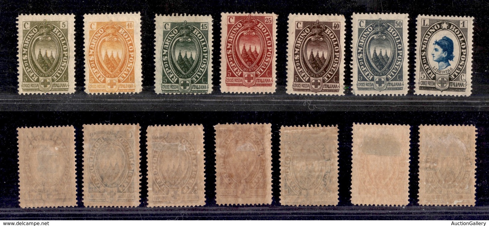 2320 SAN MARINO - SAN MARINO - 1923 - Pro Croce Rossa (90/96) - Serie Completa Di 7 Valori - Nuovi Con Gomma (20) - Other & Unclassified