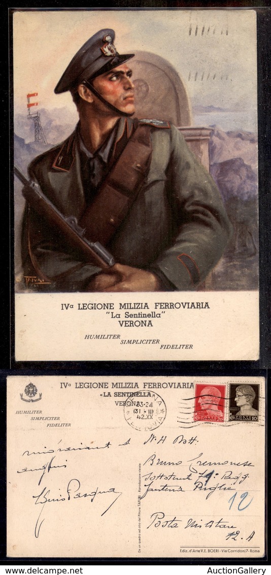 2905 CARTOLINE - MILITARI - IV Legione Milizia Ferroviaria - Illustrata Tafuri - Viaggiata FG (110) - Other & Unclassified