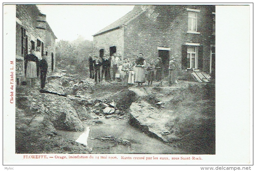 Floreffe. Orage, Inondation Du 14 Mai 1906. Ravin Creusé Par Les Eaux, Sous Saint-Roch. - Floreffe