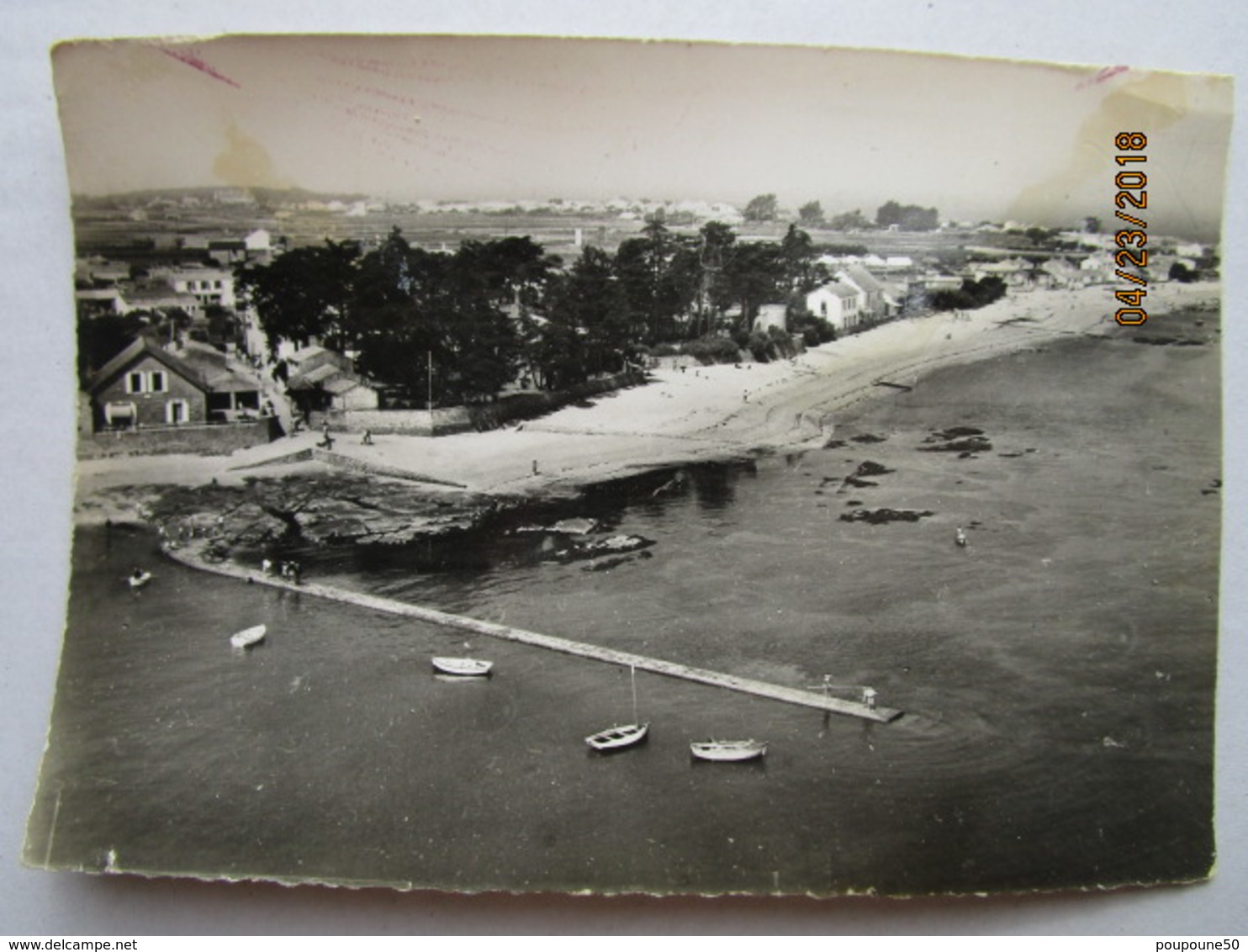 CP 85 ILE DE NOIRMOUTIER - En Avion Au Dessus De....  Le PETIT VIEIL   Pointe Des Charniers  Vers 1950 - Noirmoutier