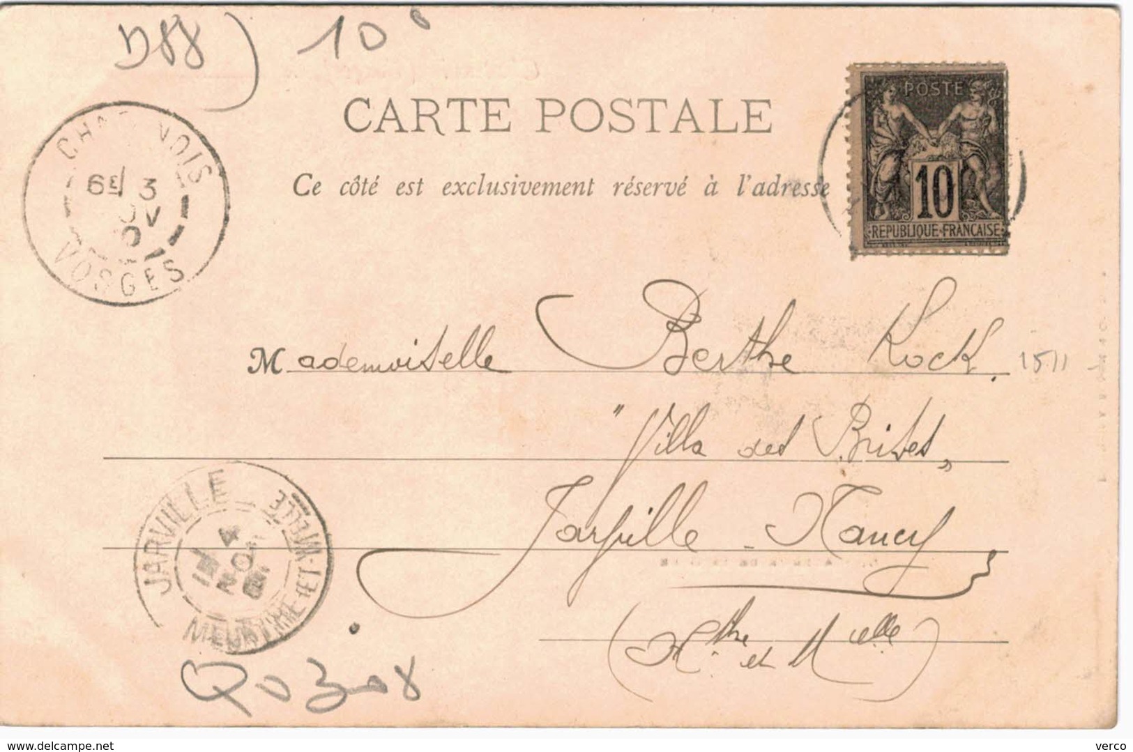 Carte Postale Ancienne De CHATENOIS - Chatenois