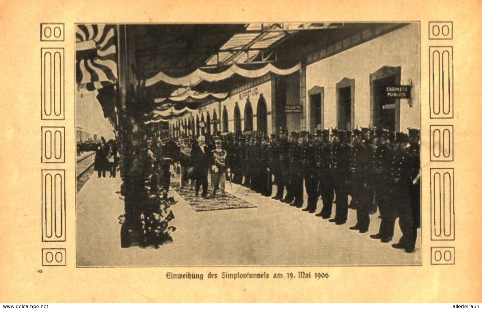 Einweihung Des Simplontunnels Am 19.Mai 1906 / Druck, Entnommen Aus Kalender / 1907 - Bücherpakete