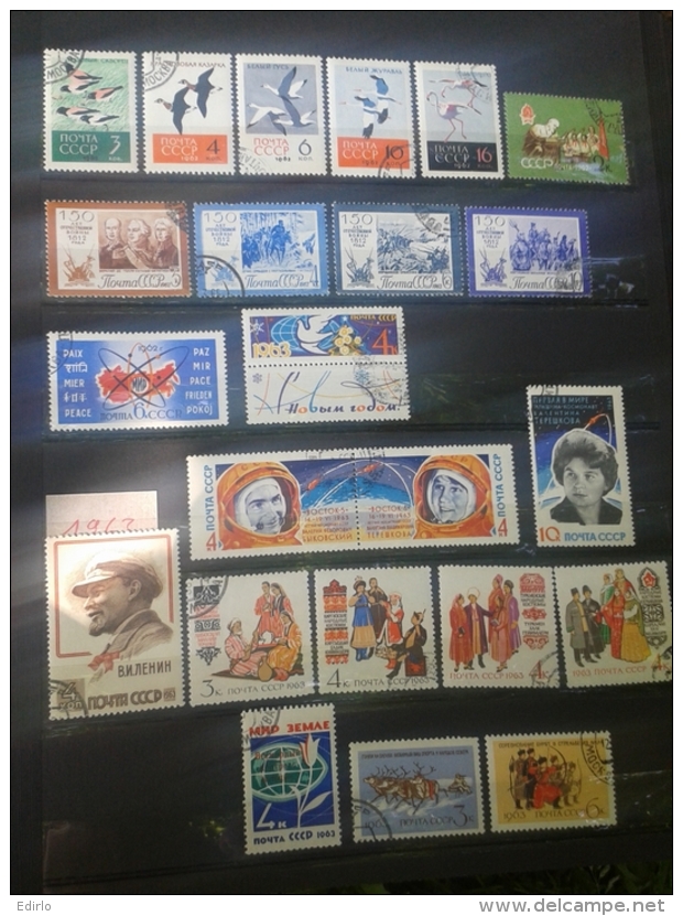 *** RUSSIE *** +350 TIMBRES neufs et oblitérés   Collection semi moderne RUSSIE - forte côte timbres premier choix