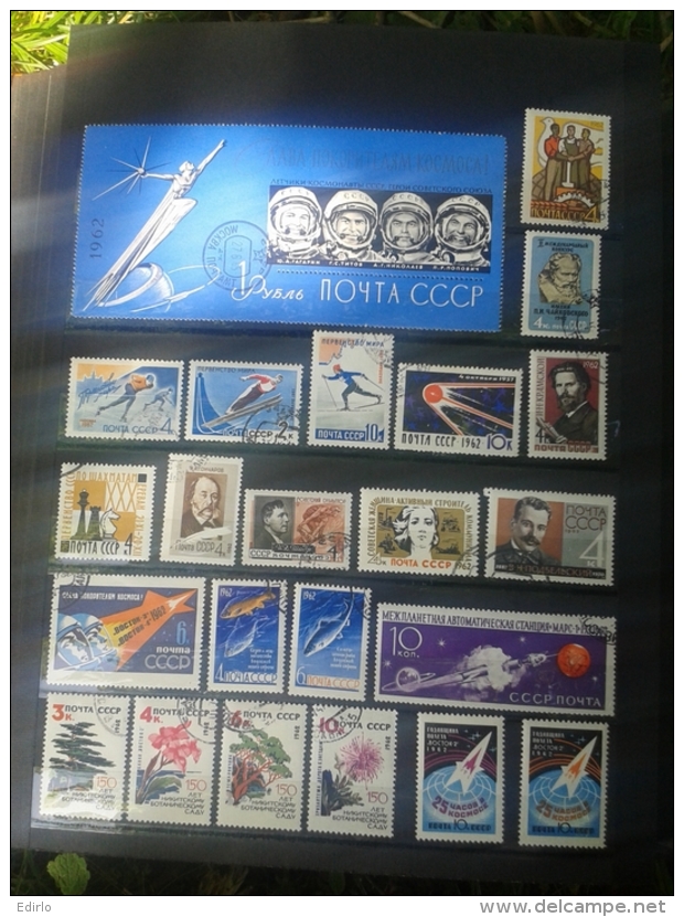 *** RUSSIE *** +350 TIMBRES neufs et oblitérés   Collection semi moderne RUSSIE - forte côte timbres premier choix