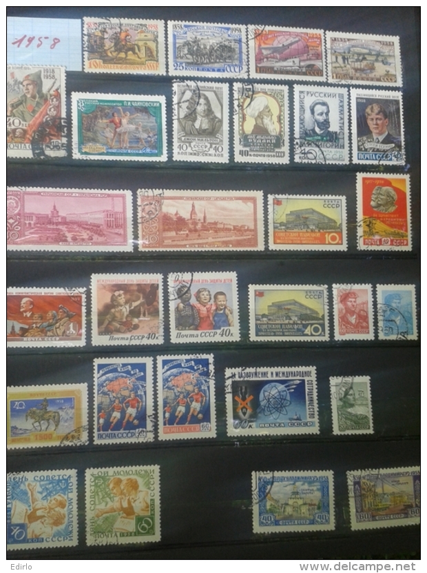 *** RUSSIE *** +350 TIMBRES neufs et oblitérés   Collection semi moderne RUSSIE - forte côte timbres premier choix