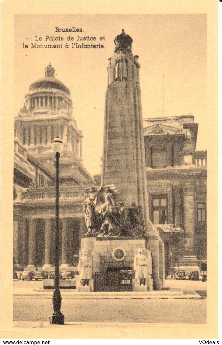 Bruxelles - CPA - Brussel - Le Palais De Justice Et Le Monument à L'infanterie - Monumenti, Edifici