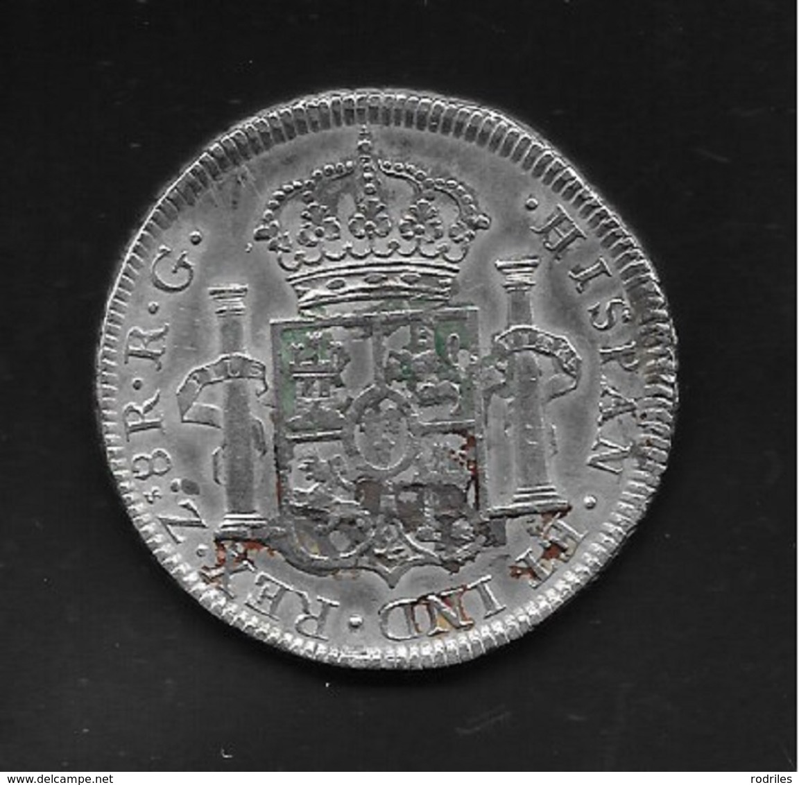 1820. FERNANDO VII 8 REALES PLATA. ZACATECA RG.    REFERENCIA (AF) - Pays Bas Espagnols