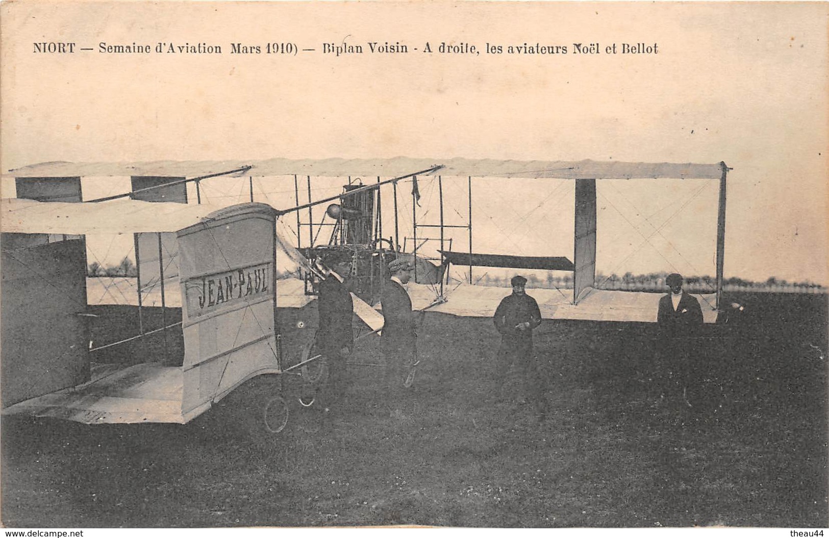 ¤¤   -   NIORT  -  Semaine D'Aviation (Mars 1910)  -  Biplan Voisin  - Les Aviateurs Noëlet Bellot  -  Avion  -  ¤¤ - Niort