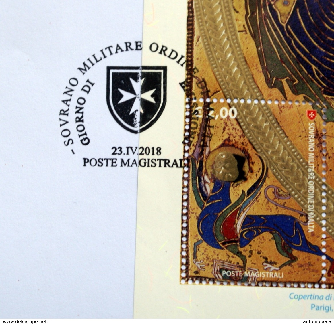 SMOM 2018, ICONOGRAFIA DEL TETRAMORFO, FULL SHEET FDC - Sovrano Militare Ordine Di Malta