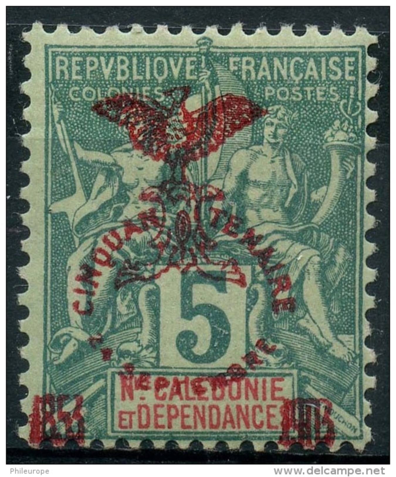 Nouvelle Caledonie (1903) N 70 * (charniere) - Unused Stamps