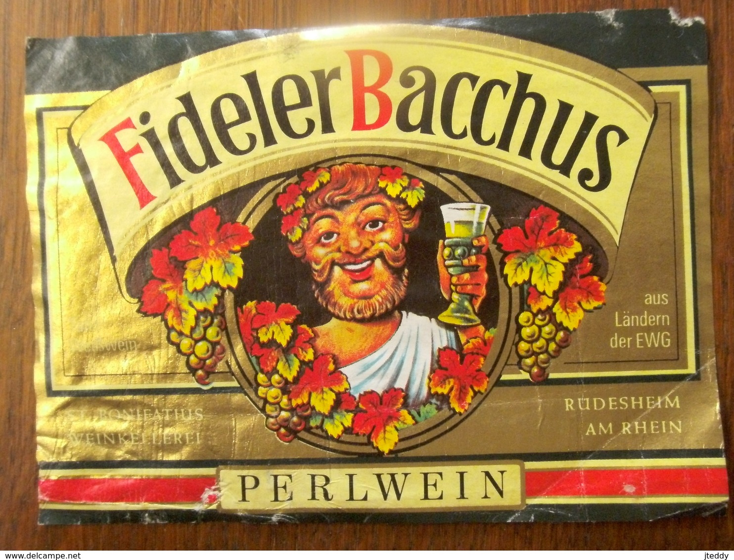 Etiket       FIDELER BACCHUS   PERLWEIN - Autres & Non Classés