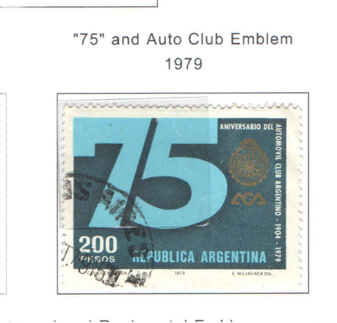 Argentina PO 1979 Auto Club Scott.1241+See Scan On Scott.Page - Usati