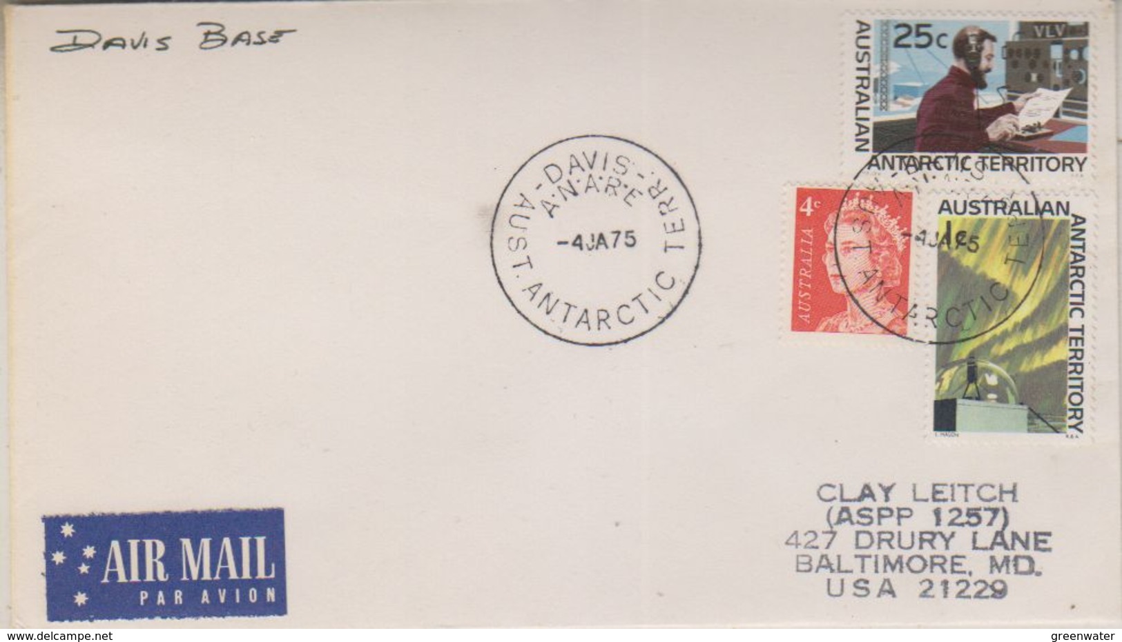 AAT 1975 Davis Cover Ca 4 Ja 75 (38462) - Briefe U. Dokumente