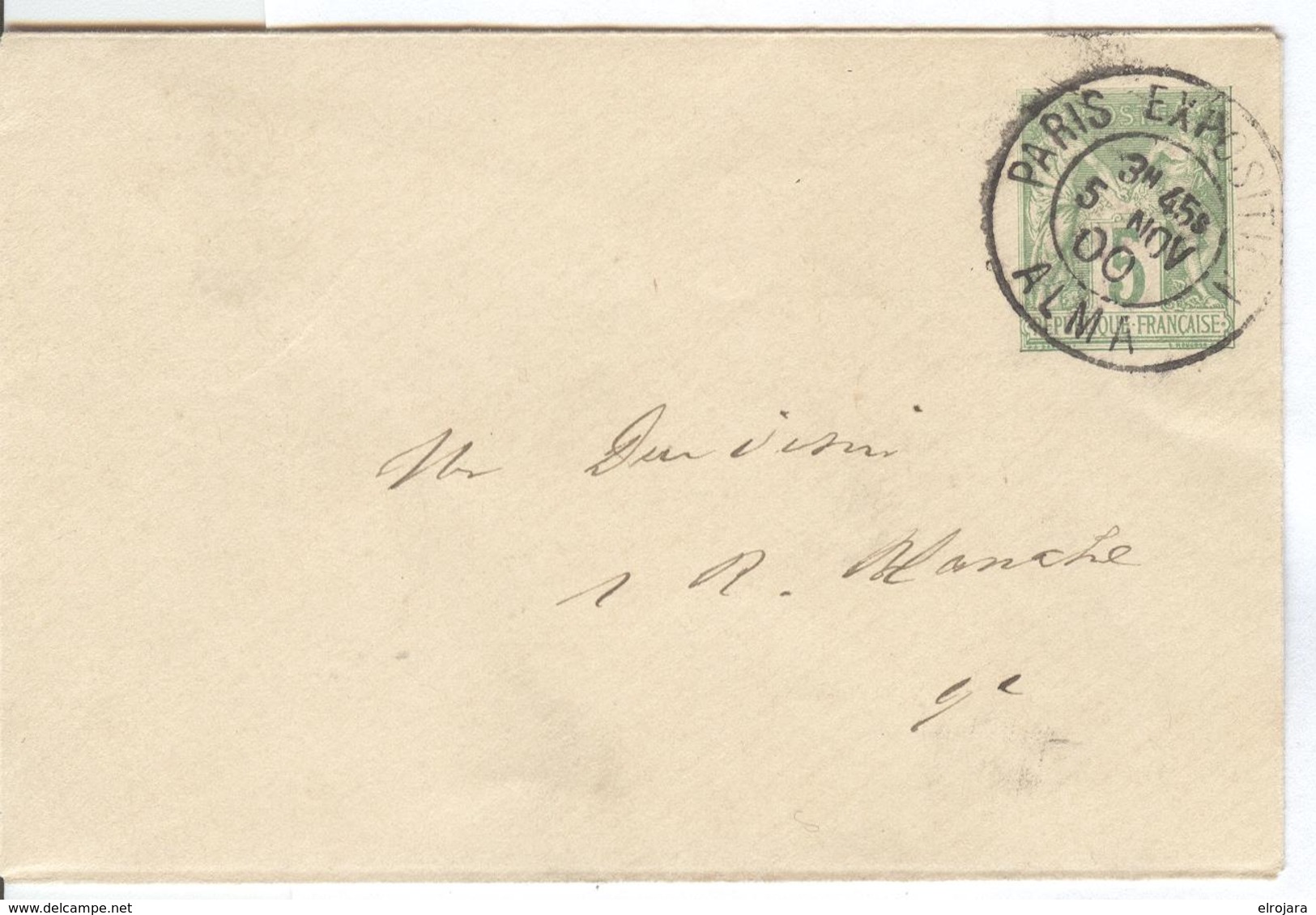 FRANCE Stationery Cover With Paris Exposition ALMA Cancel Of 5 Nov 00 - Summer 1900: Paris