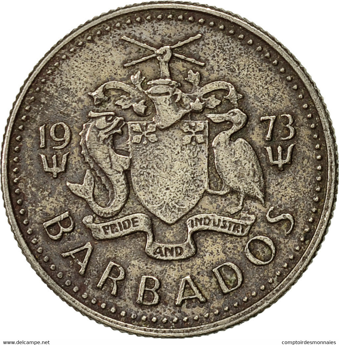 Monnaie, Barbados, 10 Cents, 1973, Franklin Mint, TTB, Copper-nickel, KM:12 - Barbados (Barbuda)