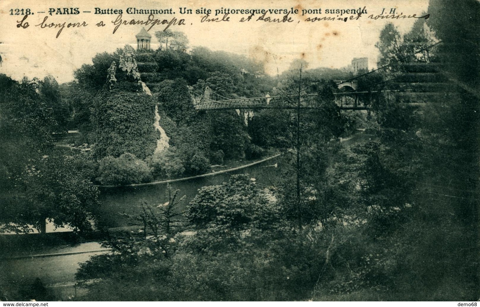 Buttes Chaumont  ... Vers Le Pont Suspendu PARIS  Les - Parken, Tuinen