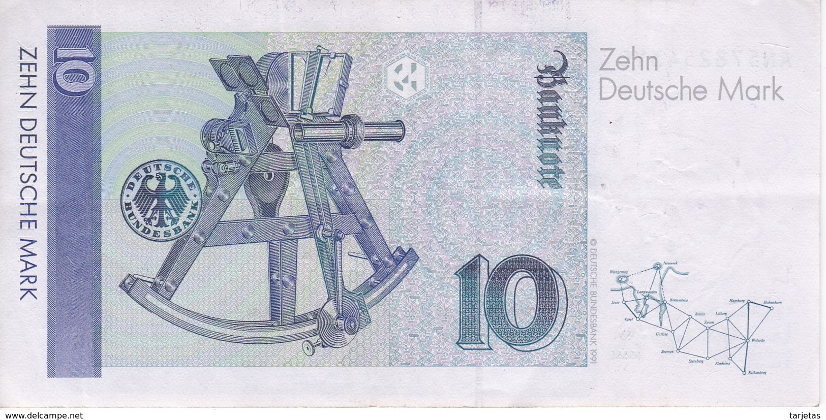 BILLETE DE ALEMANIA DE 10 MARCK DEL AÑO 1989   (BANKNOTE) - 10 Deutsche Mark