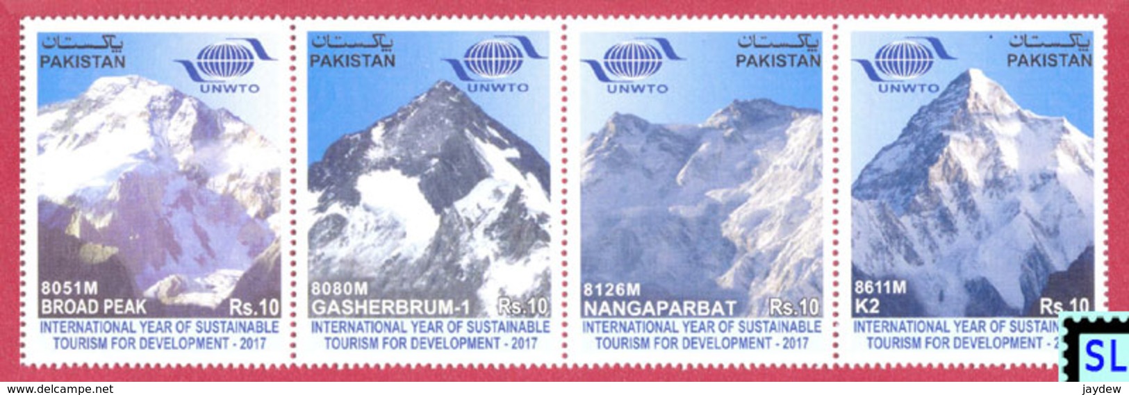 Pakistan Stamps 2017, Sustainable Tourism For Development, Mountains, MNH - Pakistan