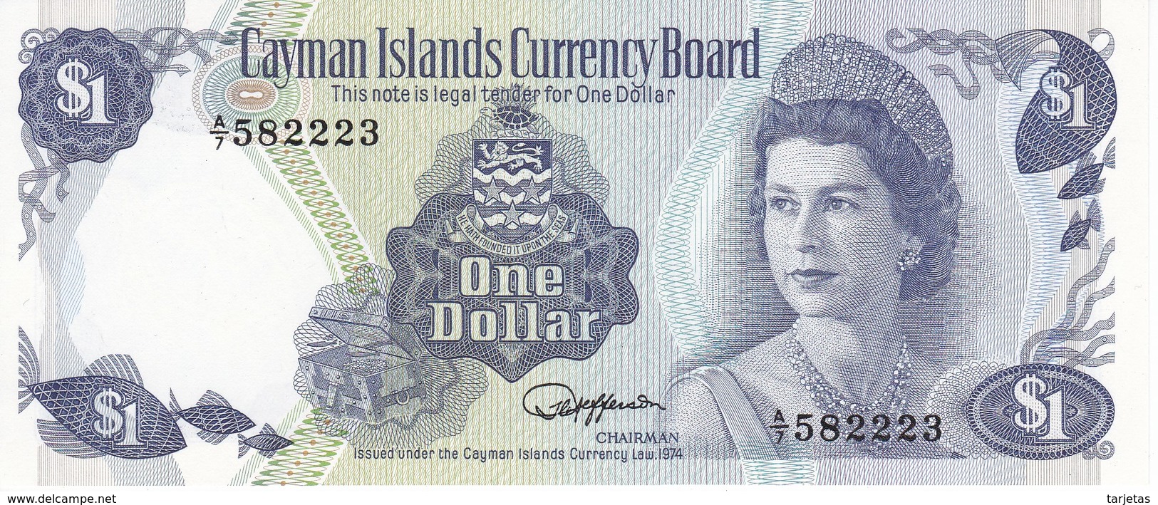 BILLETE DE LAS ISLAS CAYMAN DE 1 DOLLAR DEL AÑO 1985  (BANKNOTE) SIN CIRCULAR-UNCIRCULATED - Iles Cayman
