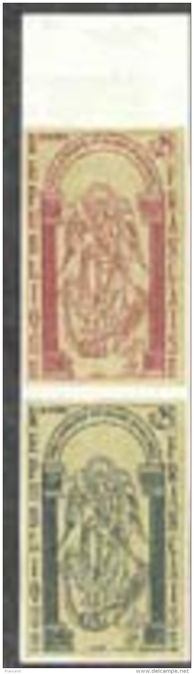 France (1966) Trial Color Proof Pair In Different Colors. 1000th Anniversary Of Mont St. Michel. Scott No 1156, Yvert No - Other & Unclassified