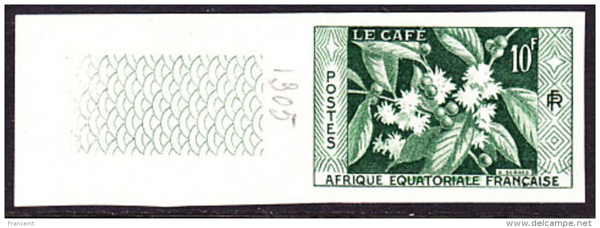 French Equatorial Africa (1956) Coffee.[b]  Trial Color Proof.  Scott No 193, Yvert No 236. - Autres & Non Classés