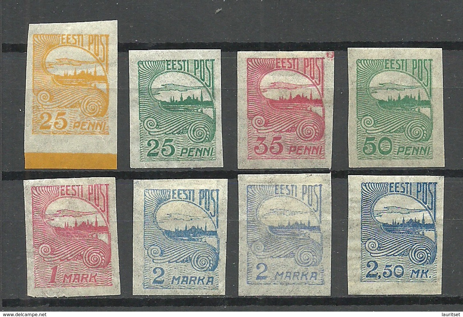 Estland Estonia 1920/24 Michel 15 - 17 (a+b) & 27 - 28 & 31 & 53 * - Estland