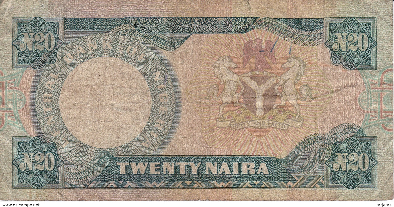BILLETE DE NIGERIA DE 20 NAIRA DEL AÑO 1984 (BANKNOTE) - Nigeria