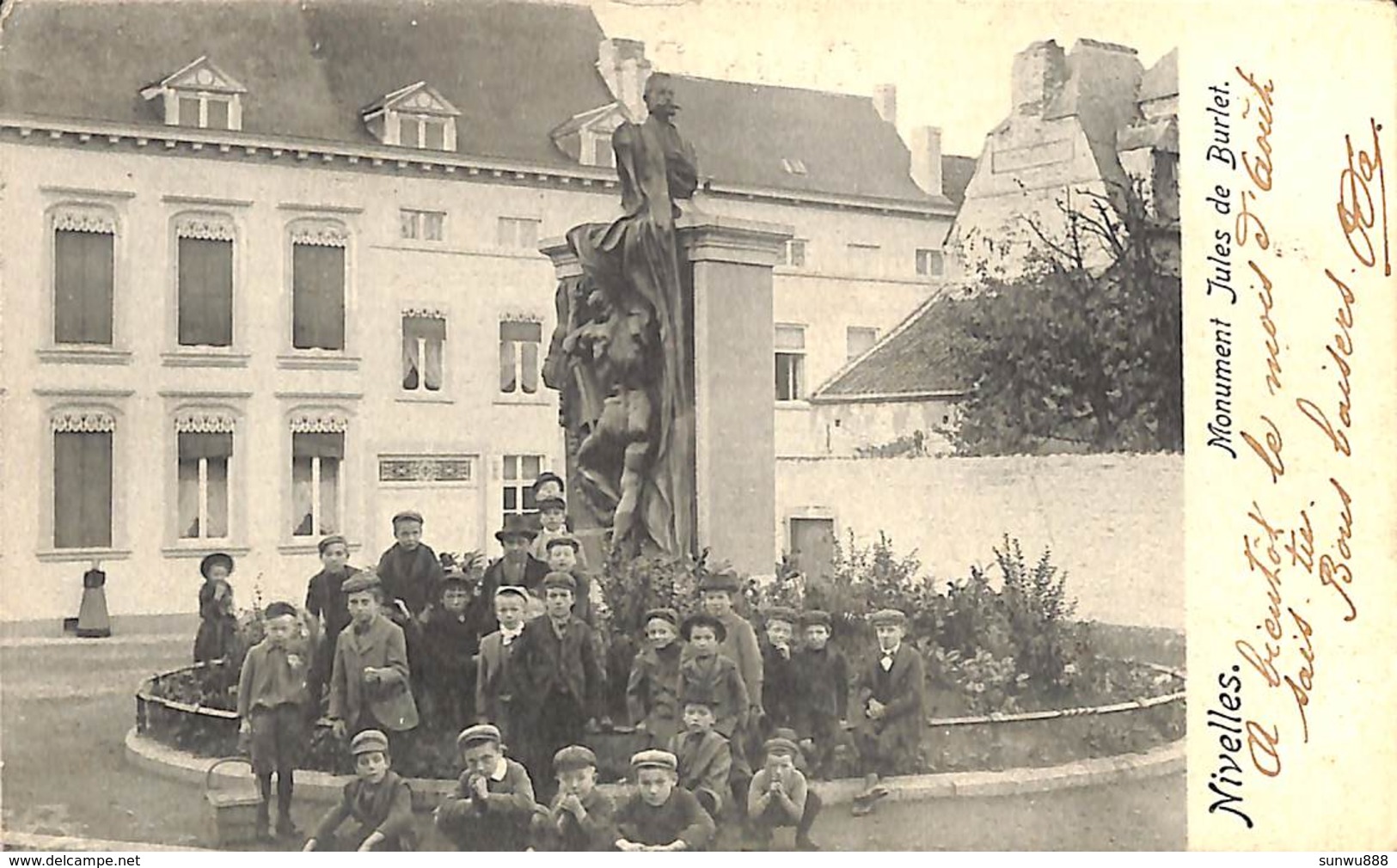 Nivelles - Monuent Jules De Burlet (belle Animation, 1909) - Nivelles