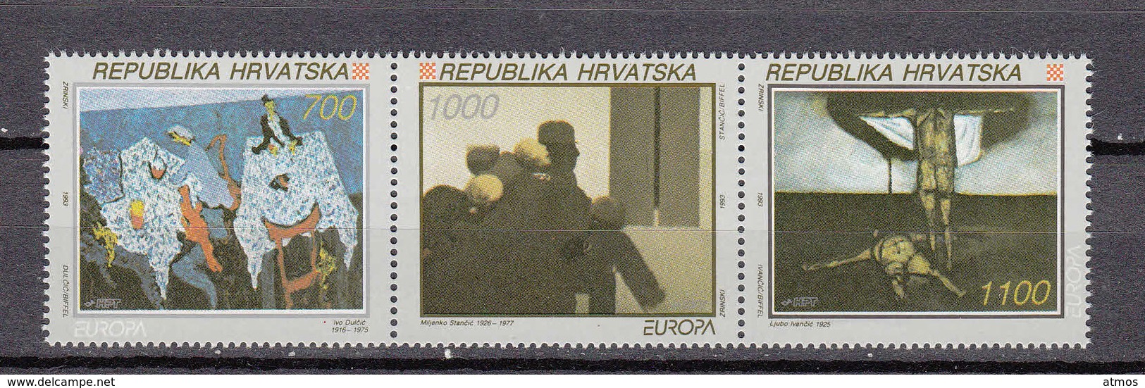 Croatia MNH Michel Nr 240/42 From 1993 CEPT / Catw 6.00 EUR - Kroatië