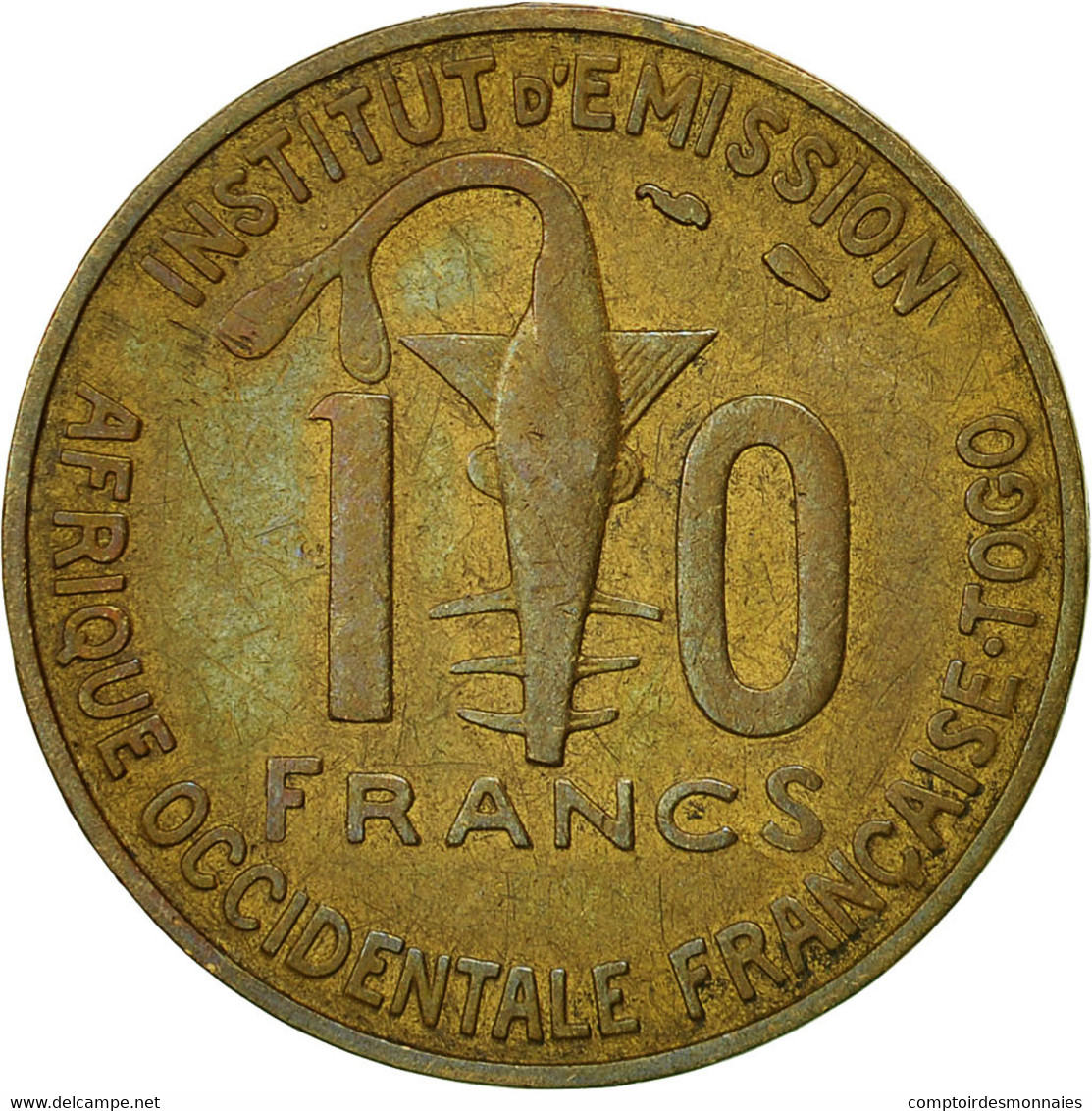 Monnaie, French West Africa, 10 Francs, 1957, Paris, TTB, Aluminum-Bronze, KM:8 - Ivoorkust