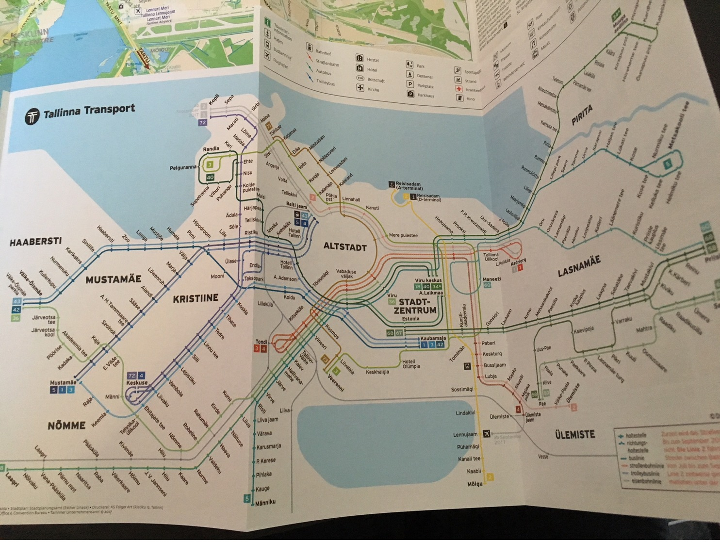 City & Transit Map Talinn - Subway Bus Tram - Mundo