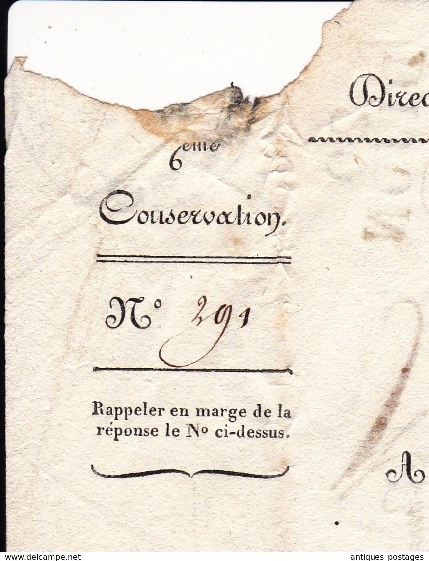 Lettre Dijon 1817 Côte d'Or Le Conservateur des Forêts Direction Générale Domaines et Forêts Wassy Haute Marne