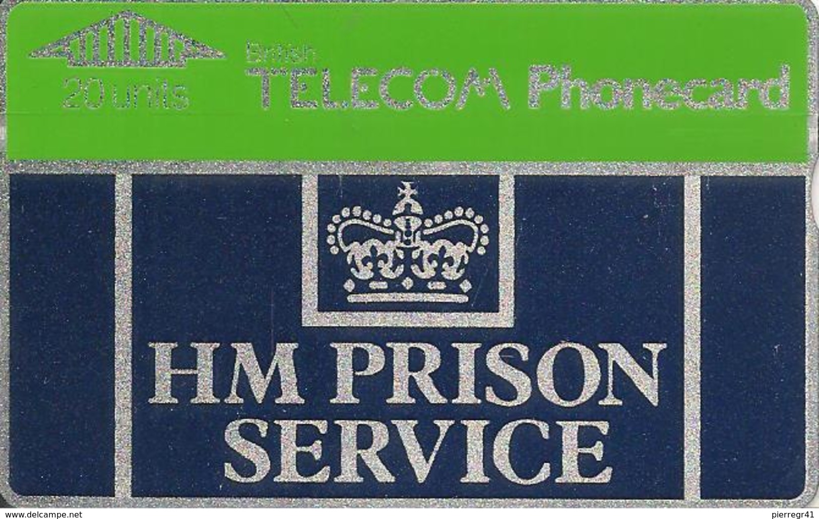 CARTE+GB-HOLOGRAPHIQUE-HM PRISON SERVICE-20U-V° N°950E96376 A L Envers-NEUVE-TBE - Prisons