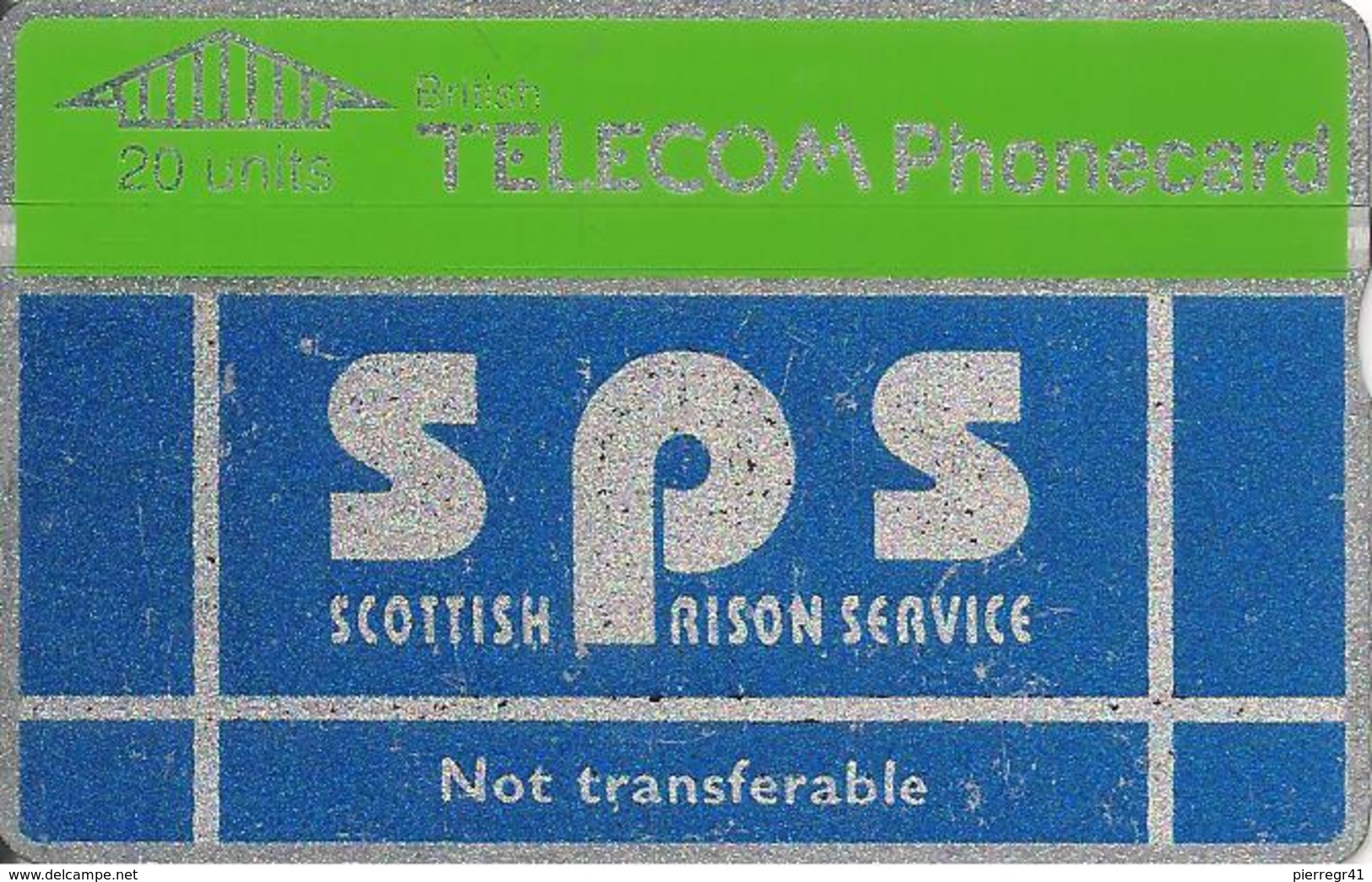 CARTE+GB-HOLOGRAPHIQUE-SCOTTISH  PRISON SERVICE-20U-V° N°50?28955 A L Envers-UTILISE-BE - [ 3] Prisons