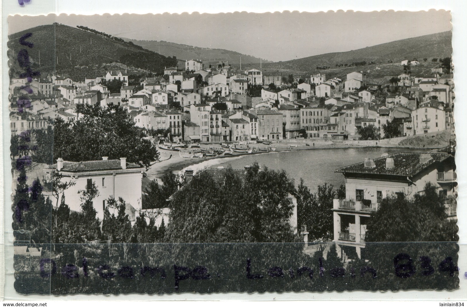 7 -  BANYULS-sur-MER - Vue Générale Et La Plage, Petit Format, Glacée, Non écrite, TBE, Coins Ok, Scans. - Banyuls Sur Mer